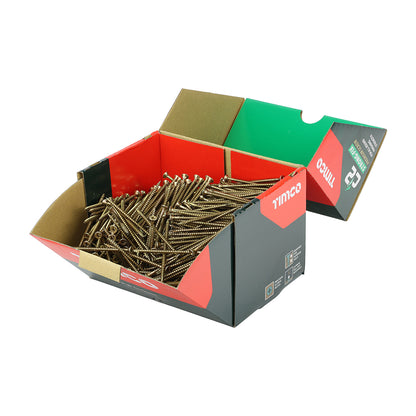 TIMCO C2 Strong-Fix Multi-Purpose Premium Countersunk Gold Woodscrews - Industrial Box