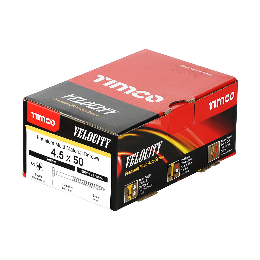 TIMCO Velocity Premium Multi-Use Countersunk Gold Woodscrews