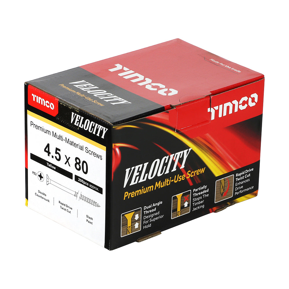 TIMCO Velocity Premium Multi-Use Countersunk Gold Woodscrews