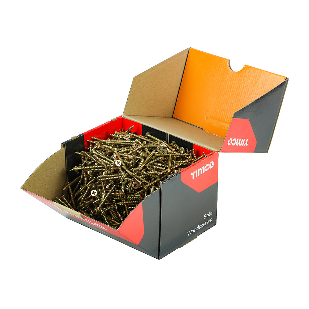 TIMCO Solo Countersunk Woodscrews - Yellow - Industrial Box