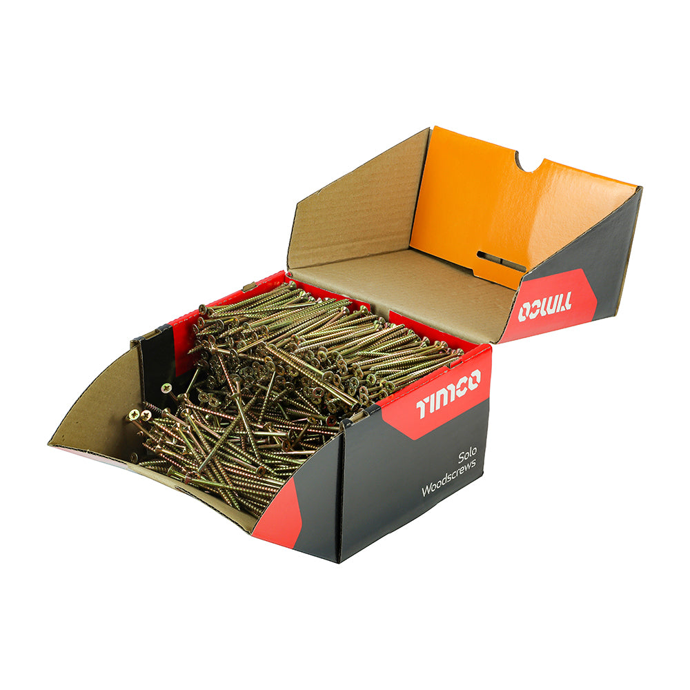 TIMCO Solo Countersunk Woodscrews - Yellow - Industrial Box