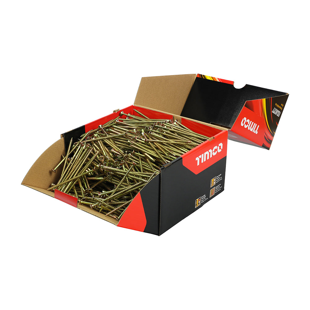TIMCO Velocity Premium Multi-Use Countersunk Gold Woodscrews - Industrial box