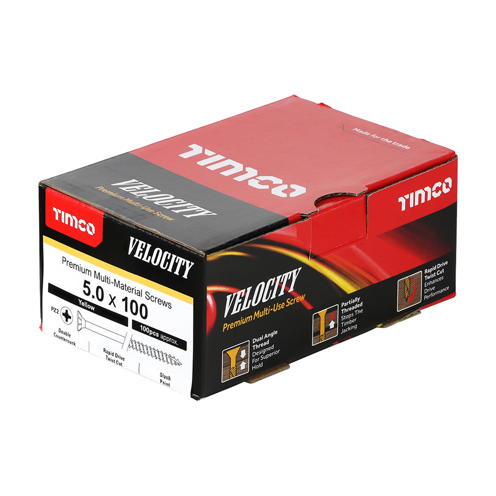TIMCO Velocity Premium Multi-Use Countersunk Gold Woodscrews