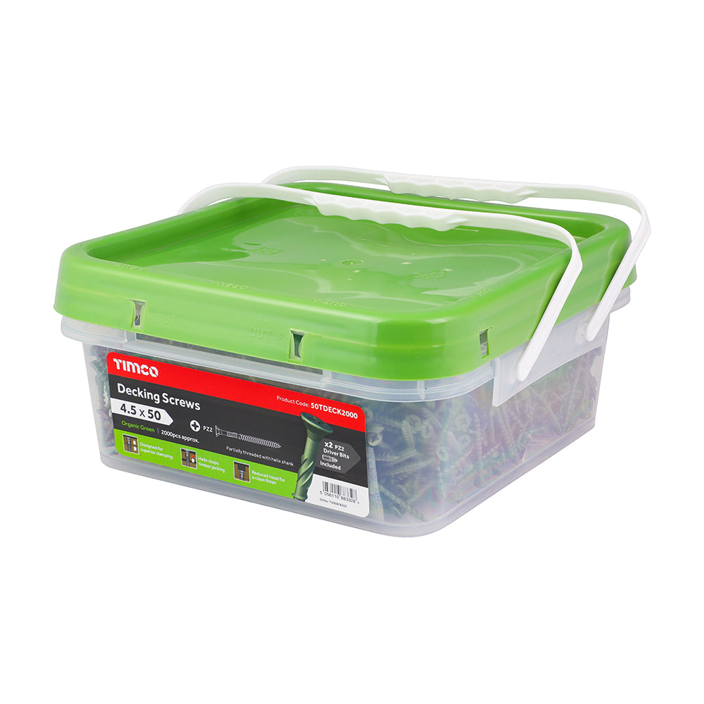 TIMCO Decking Screws Countersunk Exterior Green