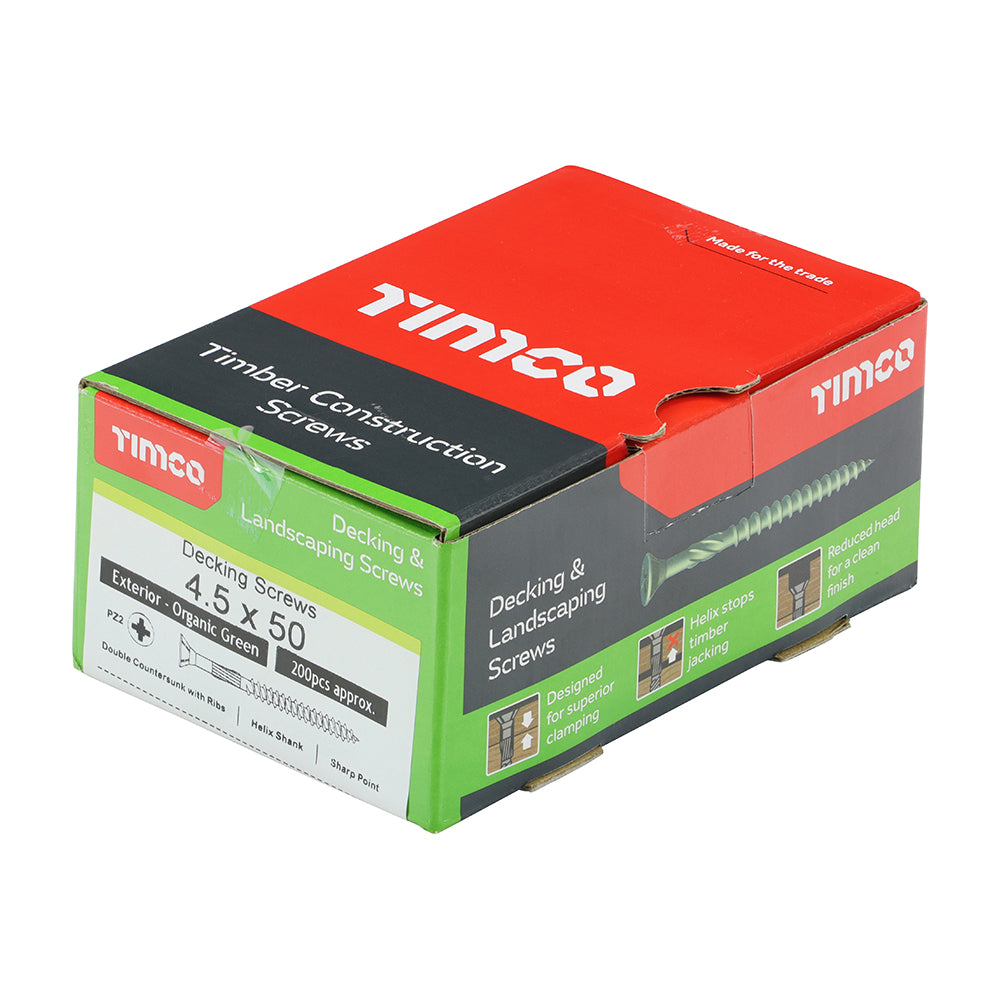 TIMCO Decking Screws Countersunk Exterior Green