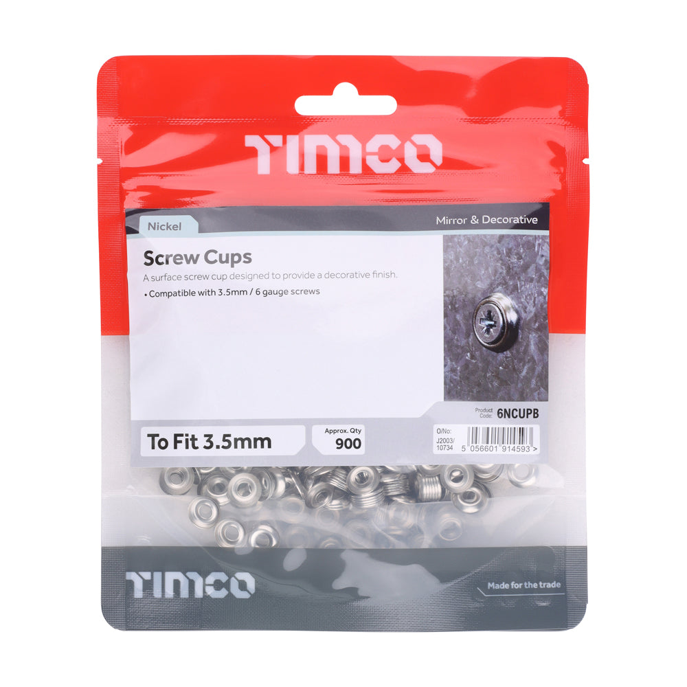 TIMCO Screw Cups  - Nickel