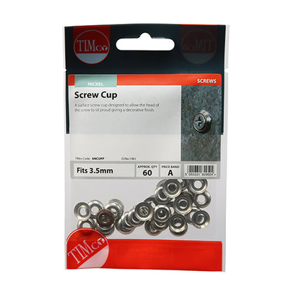 TIMCO Screw Cups  - Nickel