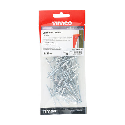 TIMCO Rivets - Dome Head - Aluminium