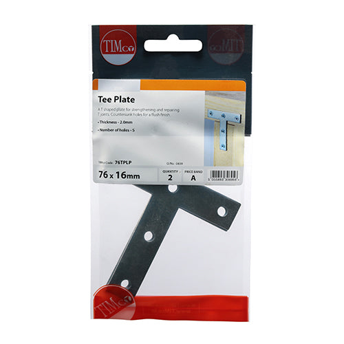 TIMCO Tee Plates - Zinc