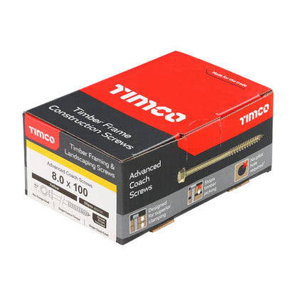 TIMCO Solo Advanced Hex Head Gold Coach Woodscrews