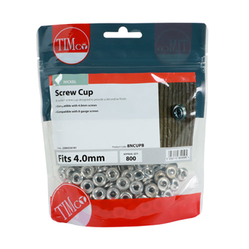 TIMCO Screw Cups  - Nickel
