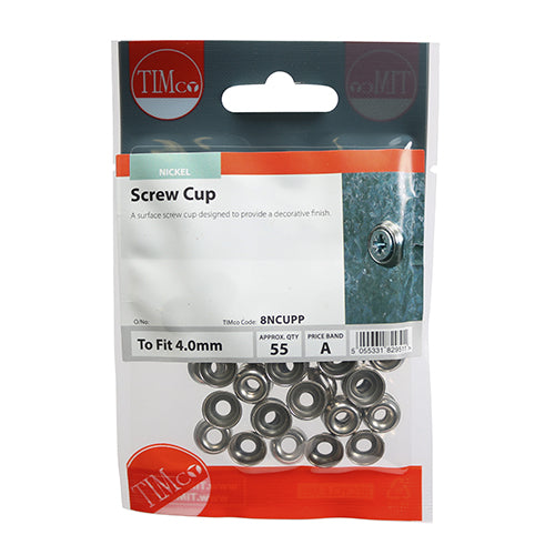 TIMCO Screw Cups  - Nickel