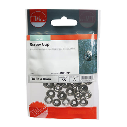TIMCO Screw Cups  - Nickel