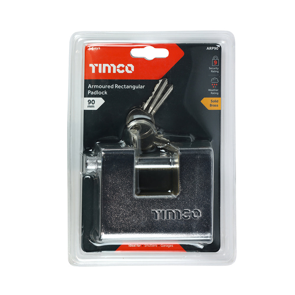 TIMCO Armoured Rectangular Padlock
