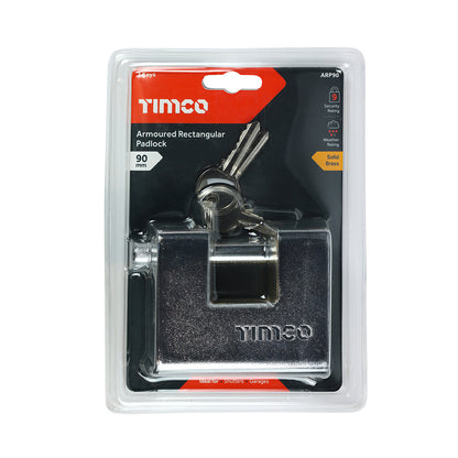TIMCO Armoured Rectangular Padlock