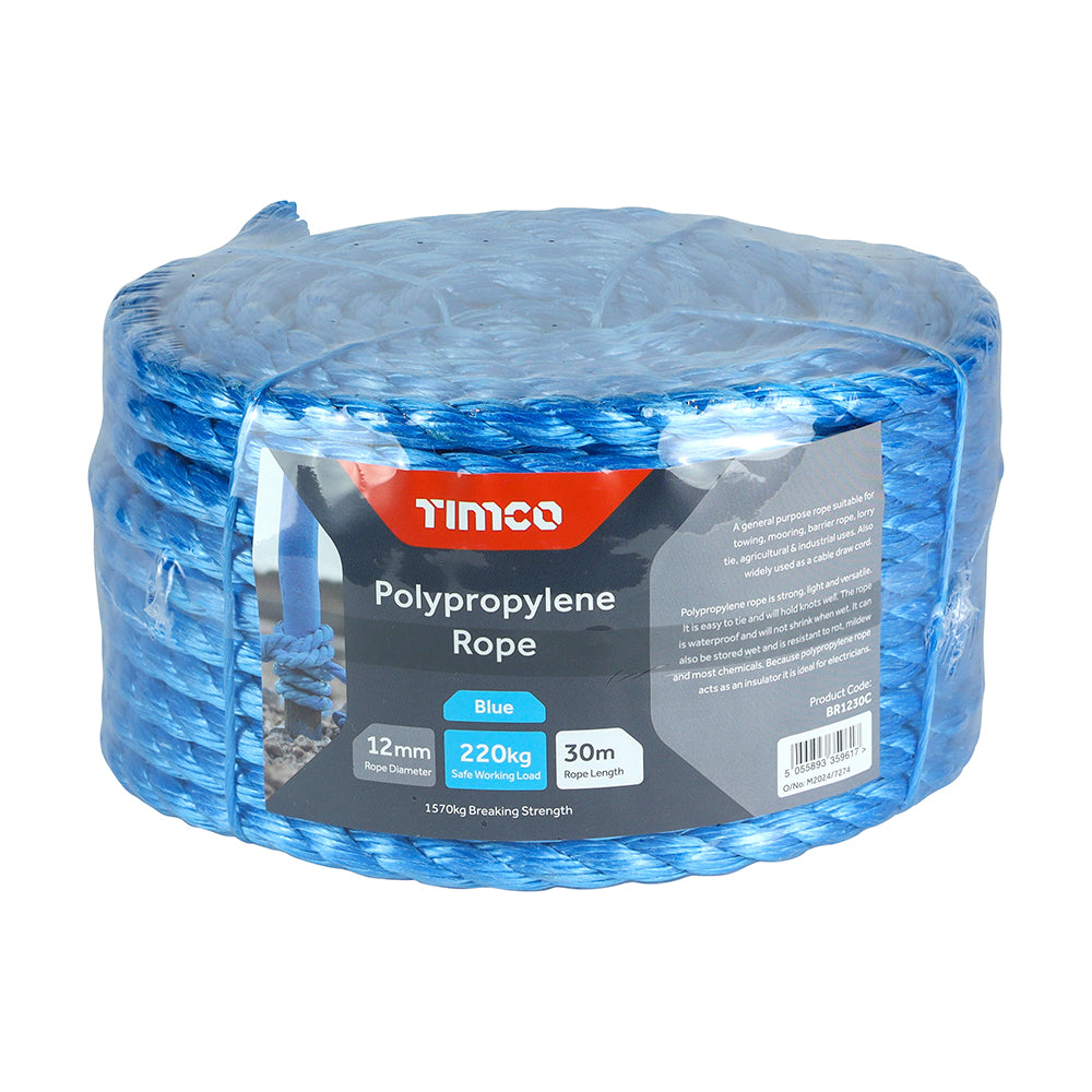 TIMCO Blue Polypropylene Rope on Coil