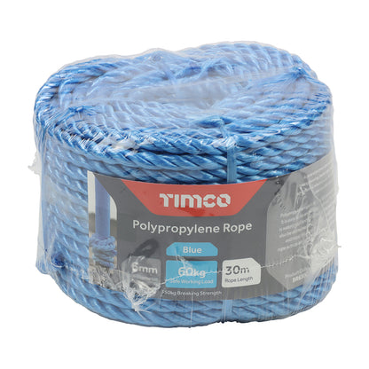 TIMCO Blue Polypropylene Rope on Coil