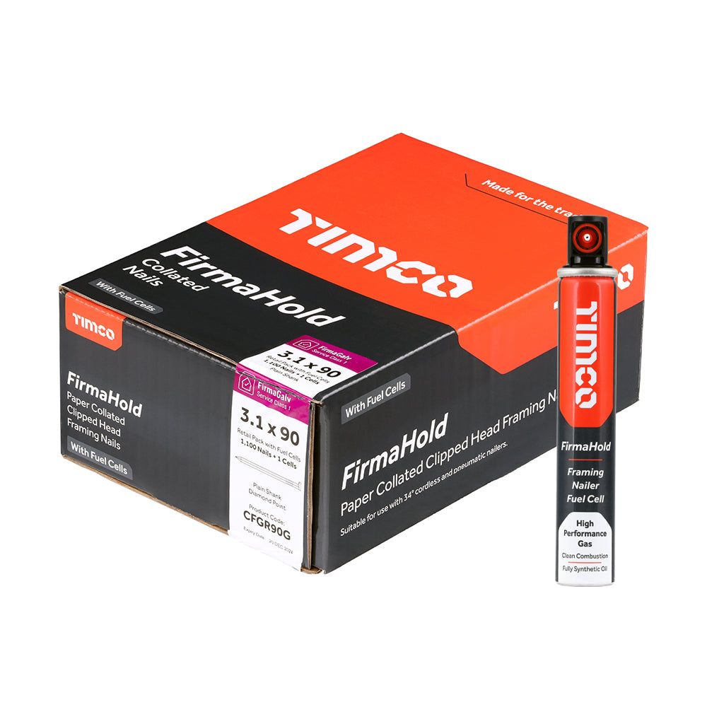 TIMCO FIRMAHOLD Clipped Head Nails - Retail Pack with Gas