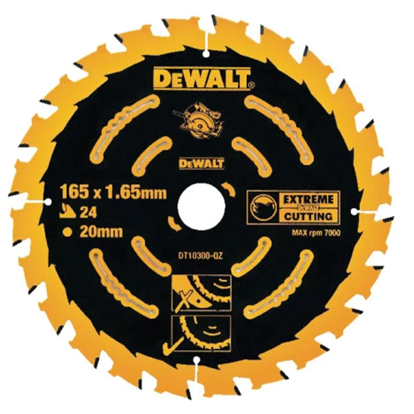DEWDT10301QZ Extreme Framing Circular Saw Blade 165 x 20mm