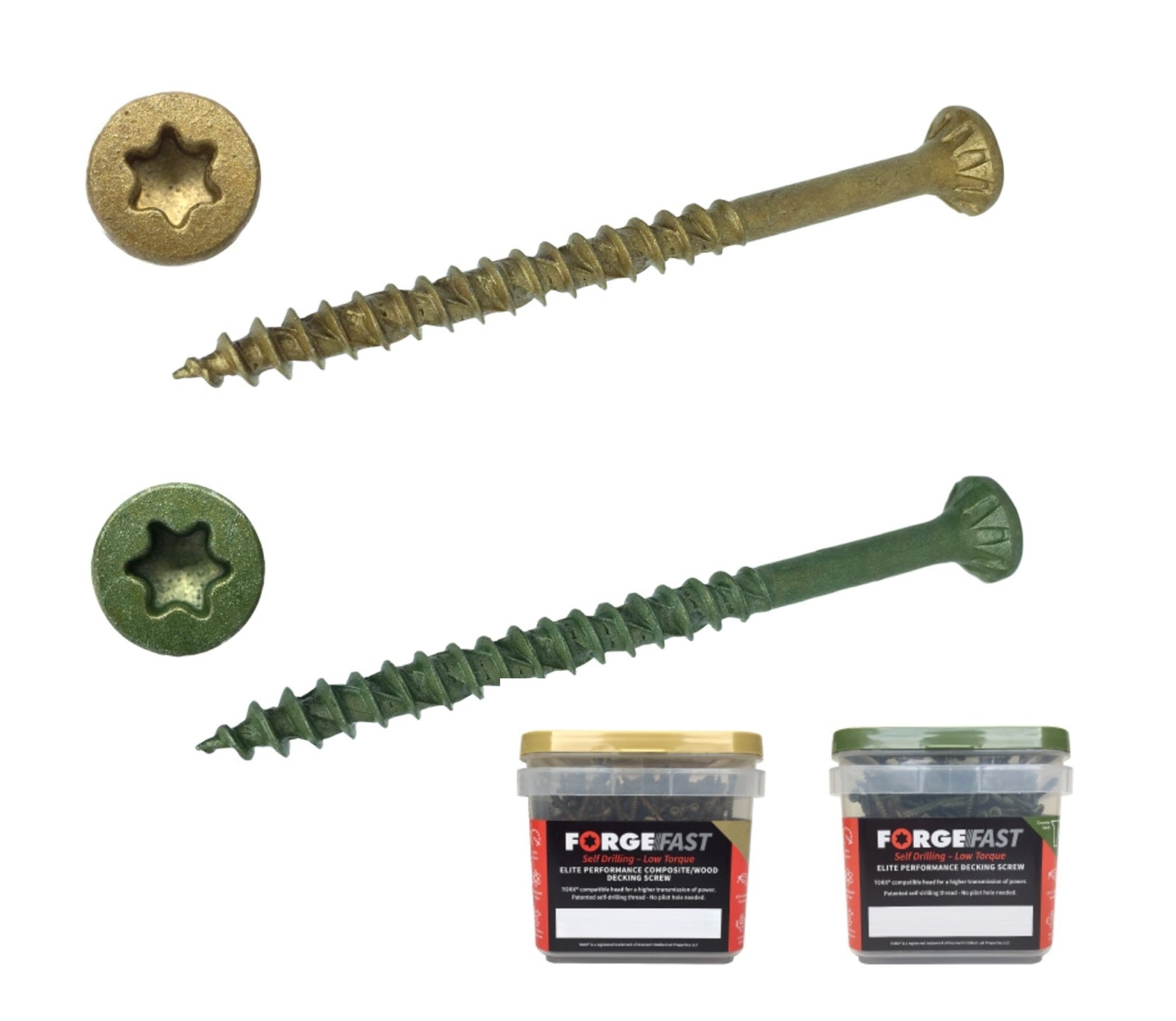 Decking screws torx green-tan_tub