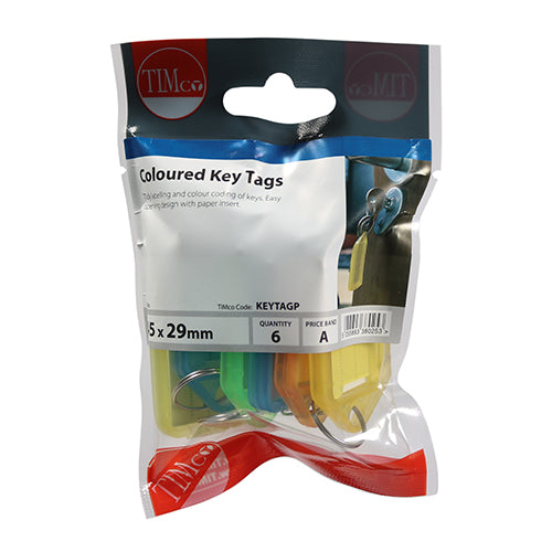 TIMCO Coloured Key Tags