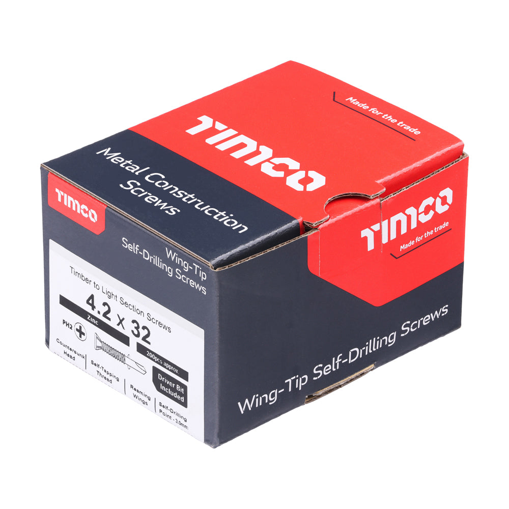 TIMCO Wing-Tip Screw - Light Section Steel -Zinc