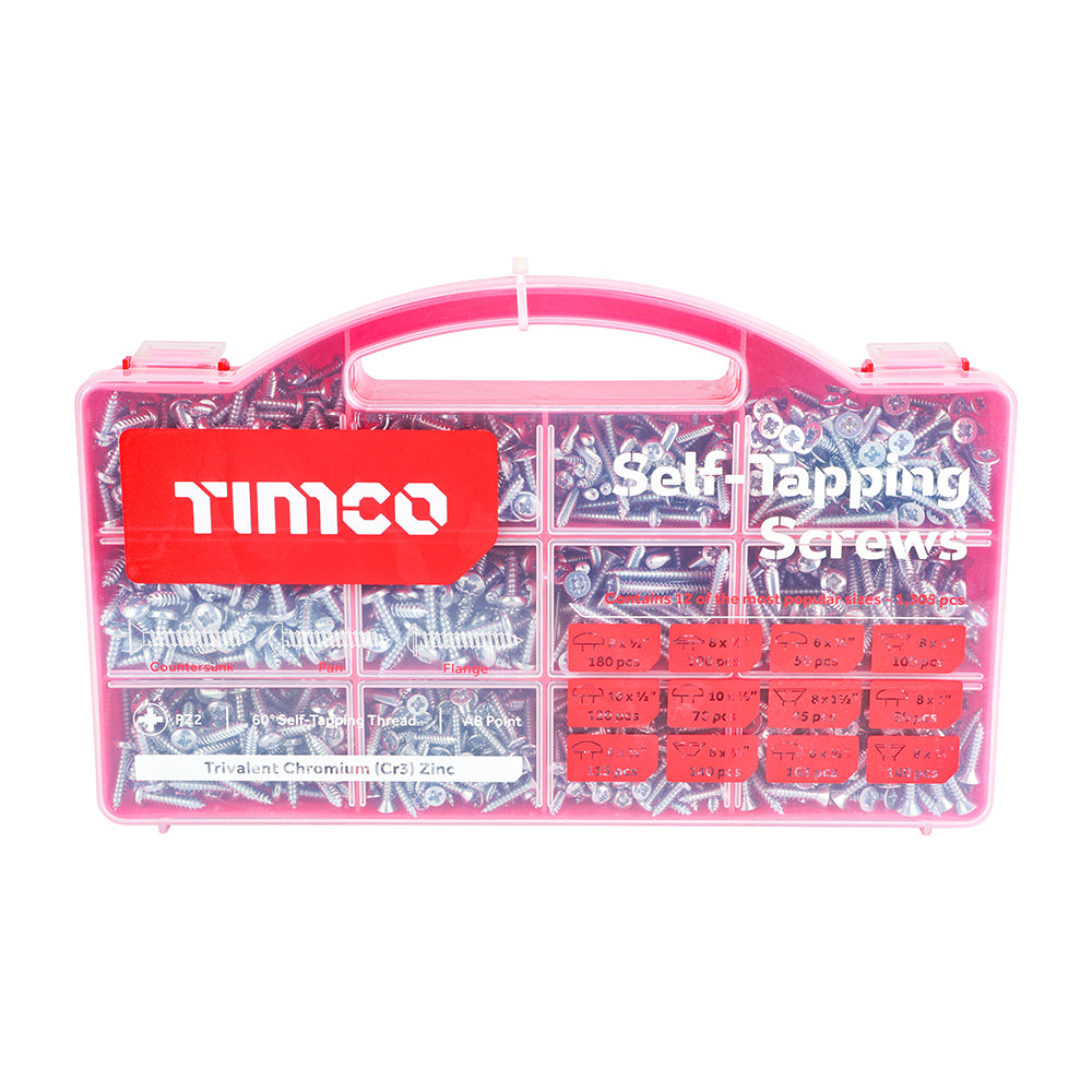 TIMCO Self-Tapping Screw - Mixed Tray - 1305 pcs