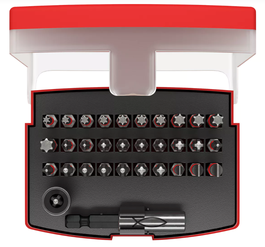 FISCHER L-BOXX BUNDLE - 1700 pcs PowerFast II PZ screws + 833 pcs DuoLine plugs + 32 pcs bit set