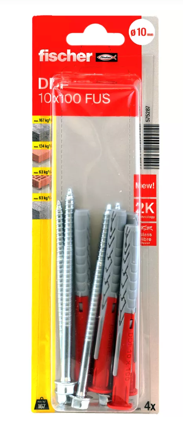 FISCHER Dot and Dab fixing DDF 10 x 100 FUS K - 4 pcs