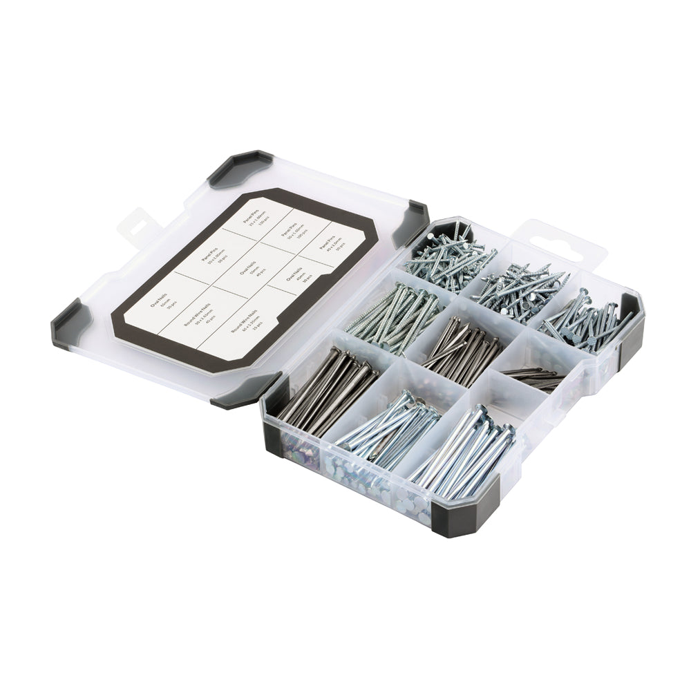 TIMCO Pins & Nails Mixed Tray - Bright - 495 pcs