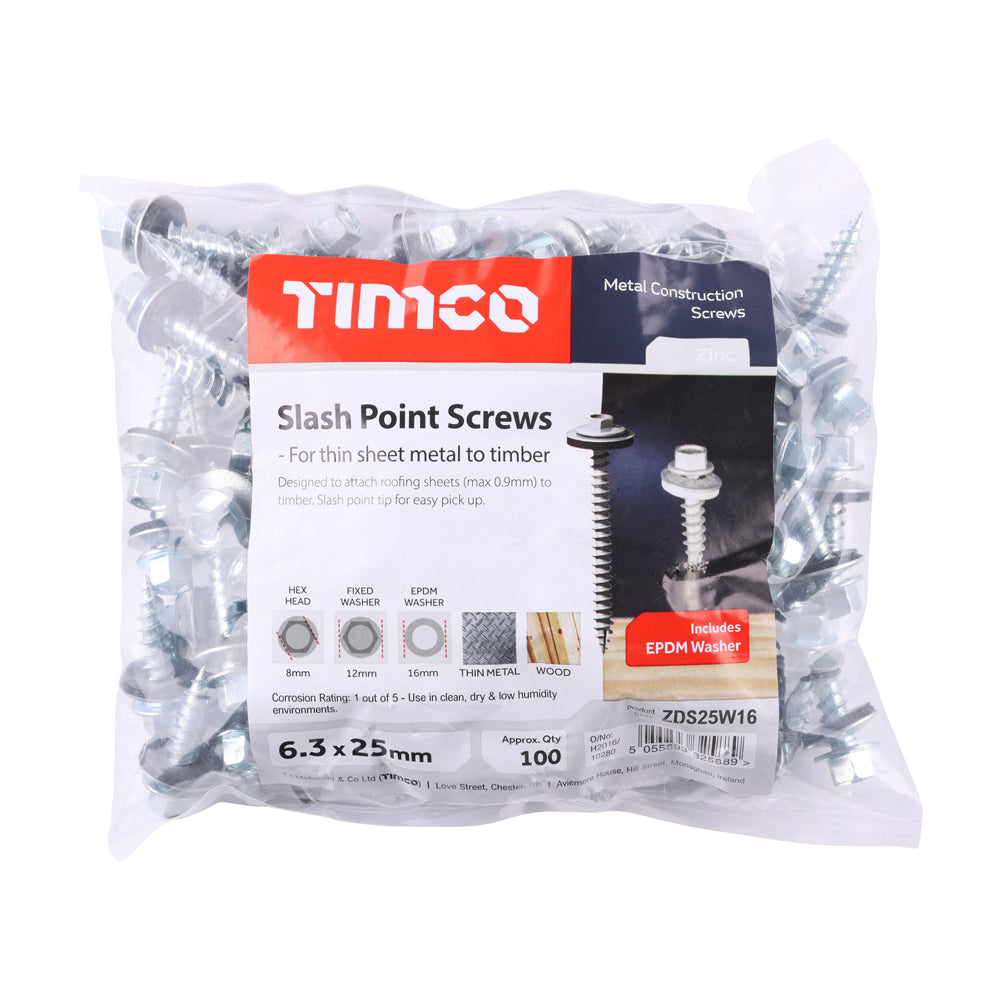 TIMCO Slash Point Screw - For Sheet to Timber - Zinc