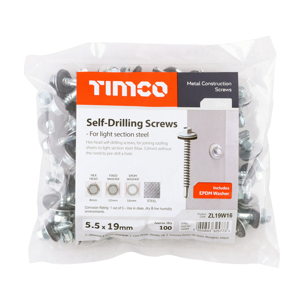 TIMCO Self-Drilling Screw - Light Duty Section Steel - Zinc