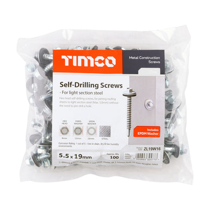 TIMCO Self-Drilling Screw - Light Duty Section Steel - Zinc