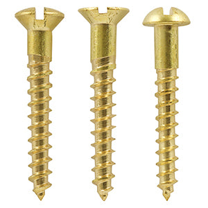 TIMCO Brass Woodscrew - Slotted