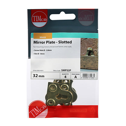 TIMCO Mirror Plates - Slotted