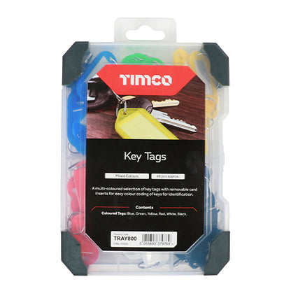 TIMCO Key Tags Mixed Tray - 48 pcs