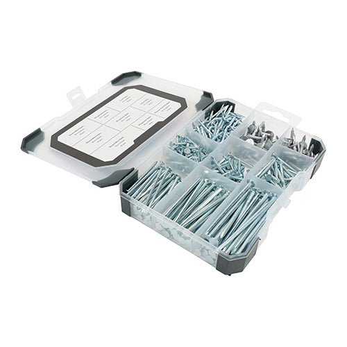 TIMCO Nails Mixed Tray - Galvanised, Bright - 300 pcs