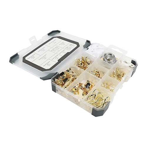 TIMCO Picture Hanging Kit Mixed Tray - 179 pcs