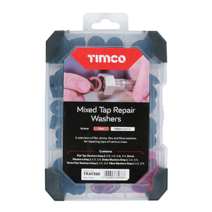 TIMCO Tap Repair Washers Mixed Tray - 159 pcs