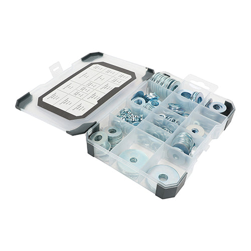 TIMCO Washers Mixed Tray - Zinc - 291 pcs