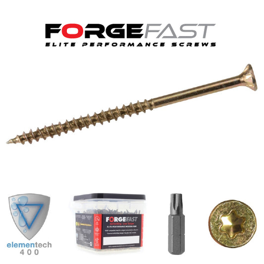 ForgeFast Elite Low-Torque Woodscrews - TORX - TUB