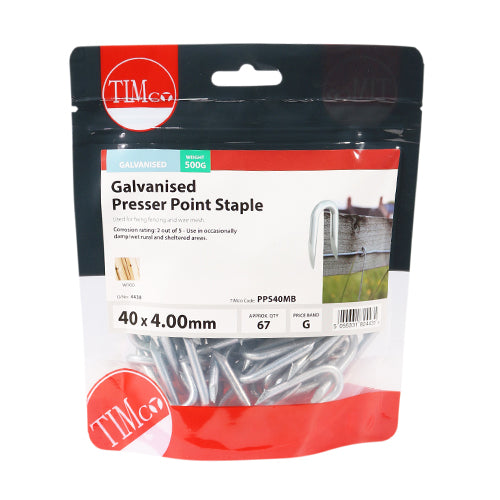 TIMCO Presser Point Staples - Galvanised