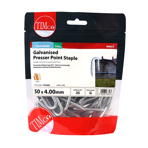 TIMCO Presser Point Staples - Galvanised