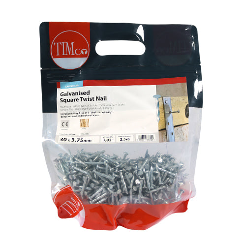 TIMCO Square Twist Nails - Galvanised