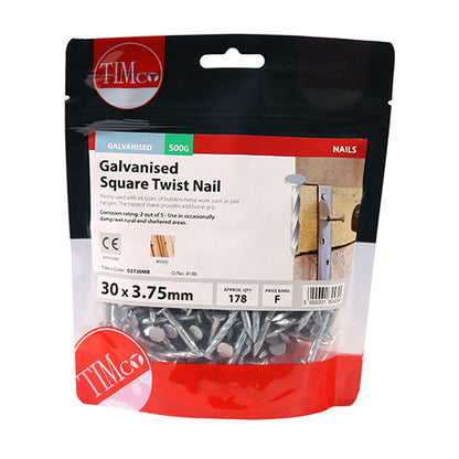 TIMCO Square Twist Nails - Galvanised