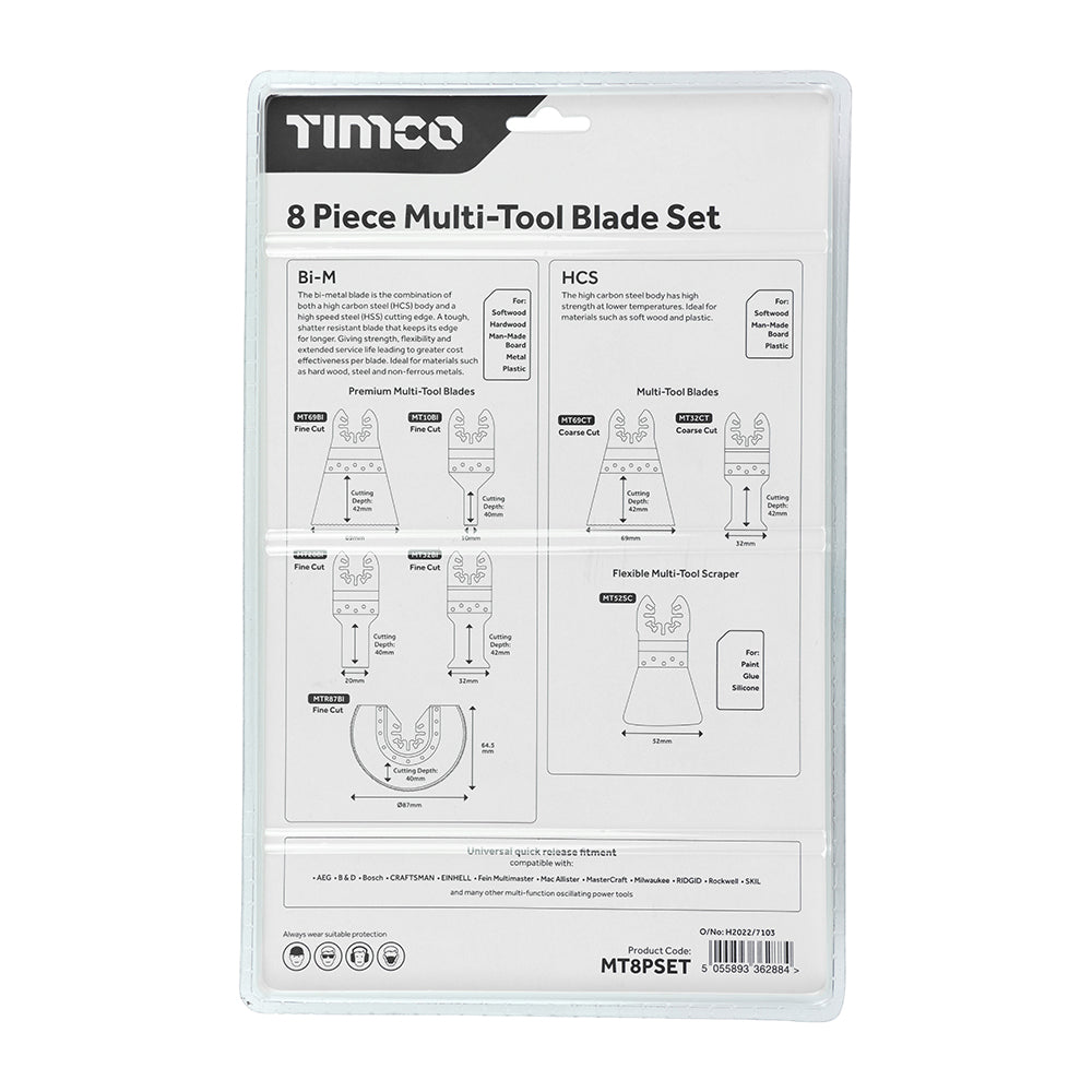 TIMCO Multi-Tool Sets 8 Piece Set