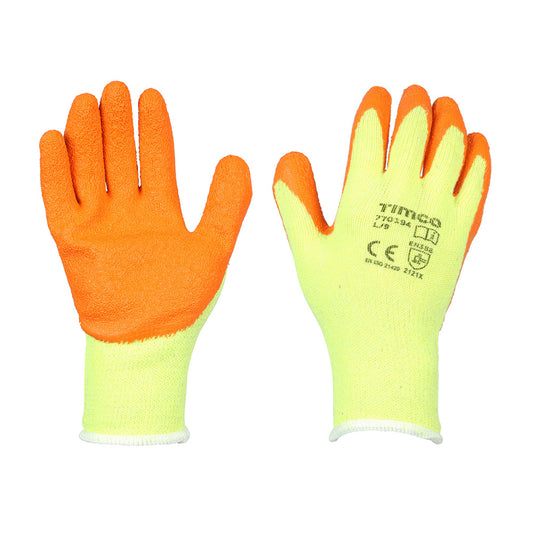 TIMCO Eco Grip Crinkle Latex Coated Polycotton Gloves