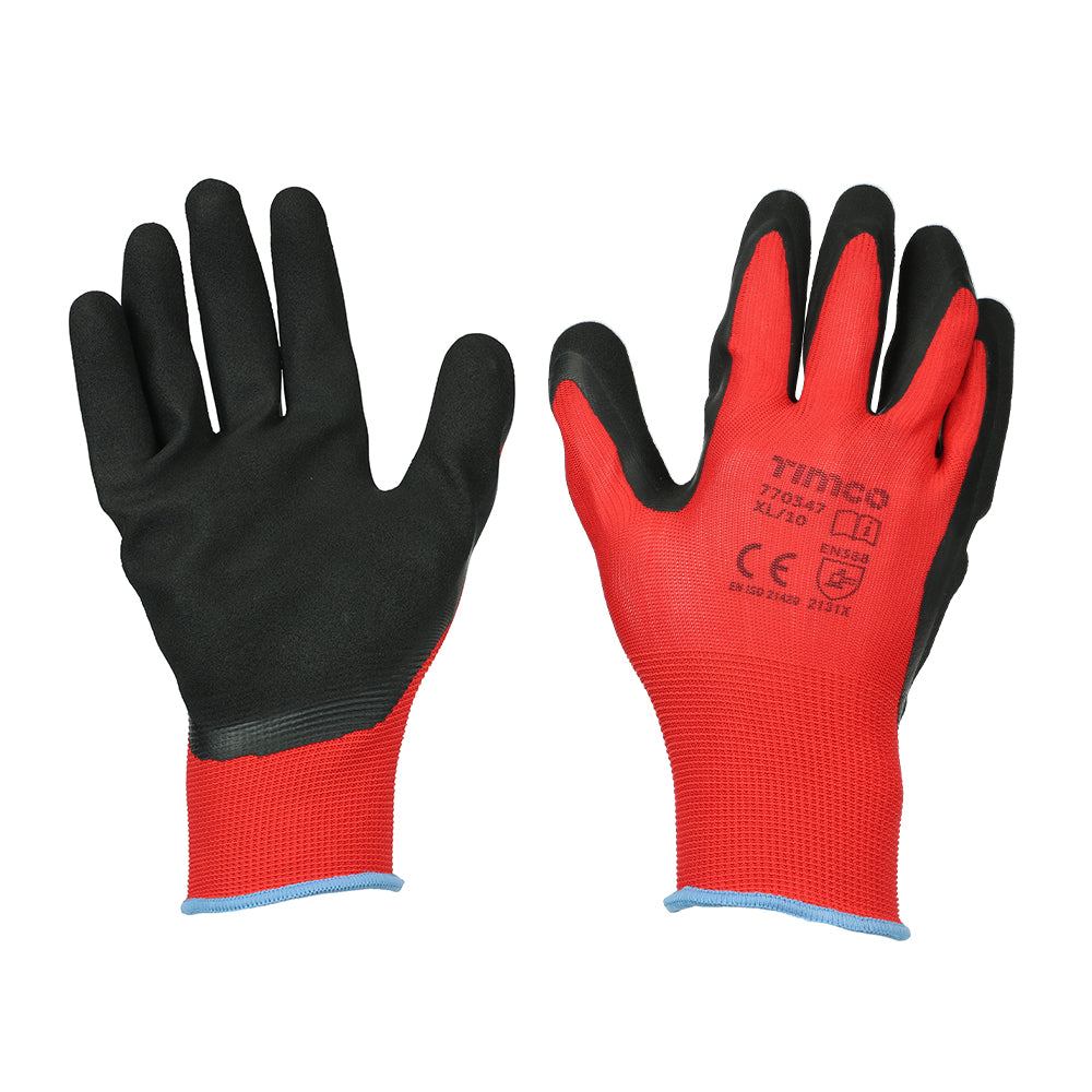 TIMCO Toughlight Grip Sandy Latex Coated Polyester Gloves