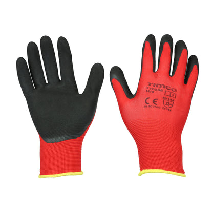 TIMCO Toughlight Grip Sandy Latex Coated Polyester Gloves
