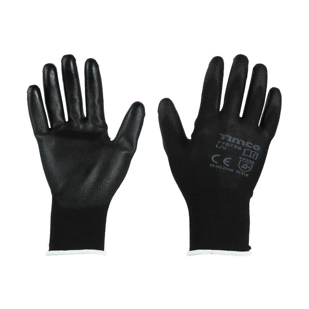TIMCO Durable Grip PU Coated Polyester Gloves